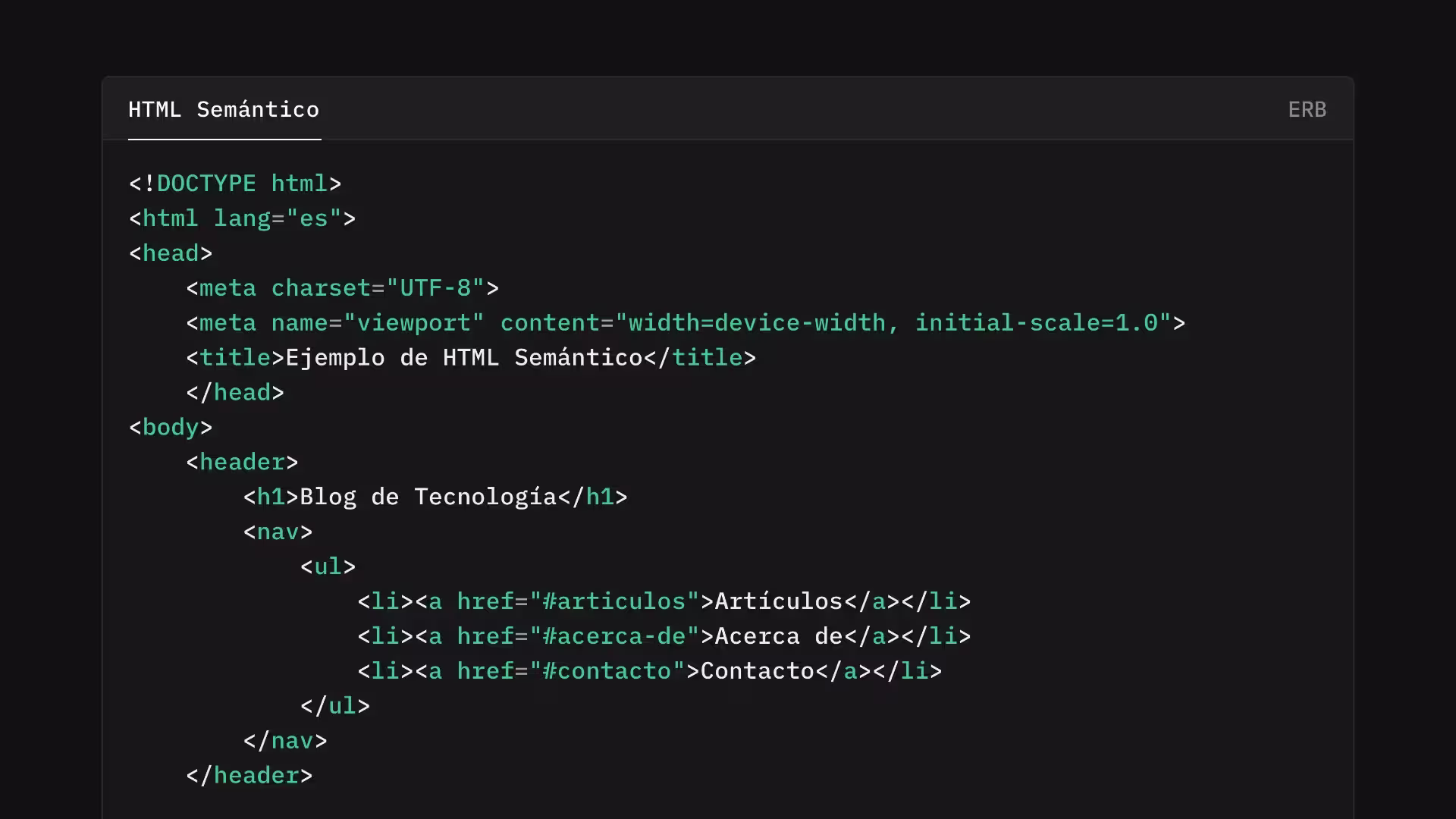 Miniatura de ejemplos de estructura semántica html.