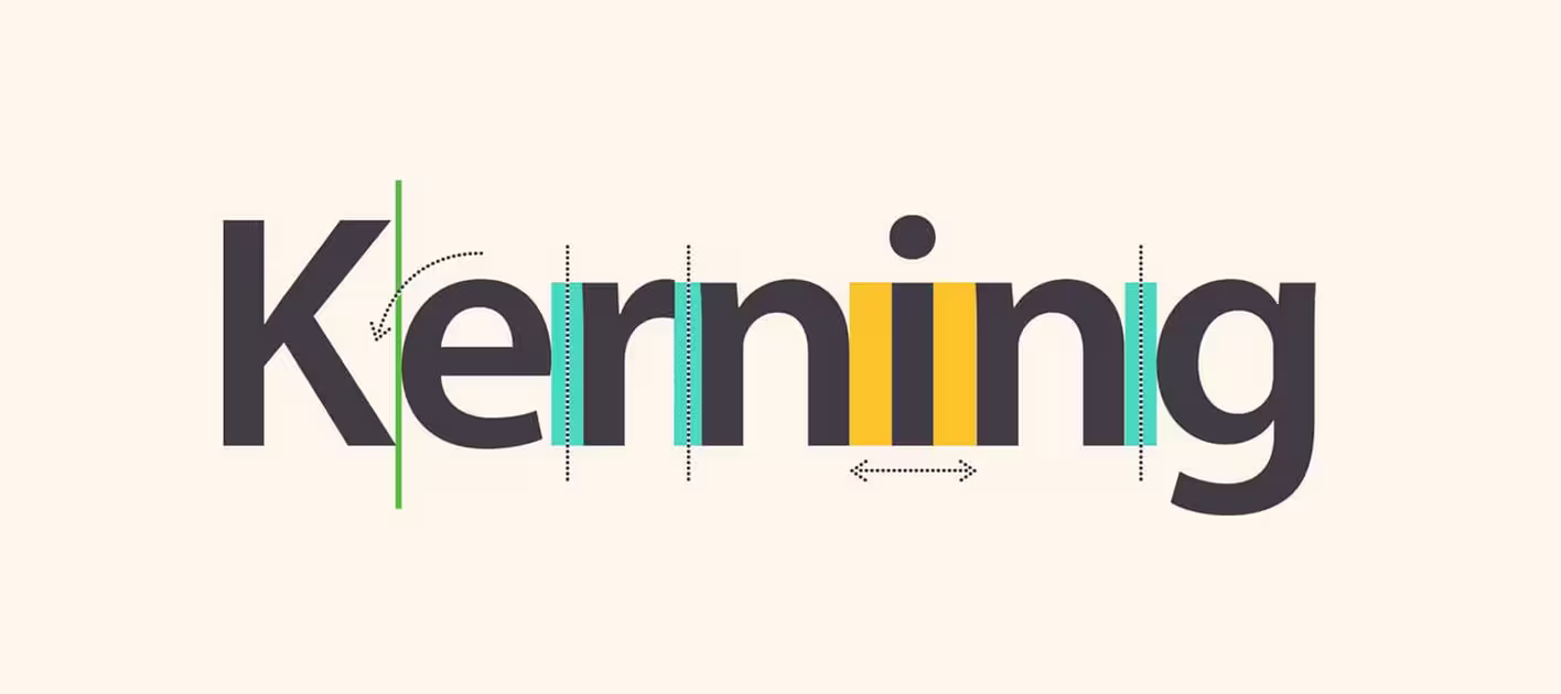Fotografía de un ejemplo de kerning